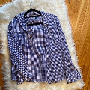 Tommy Hilfiger gingham cotton button down size medium
